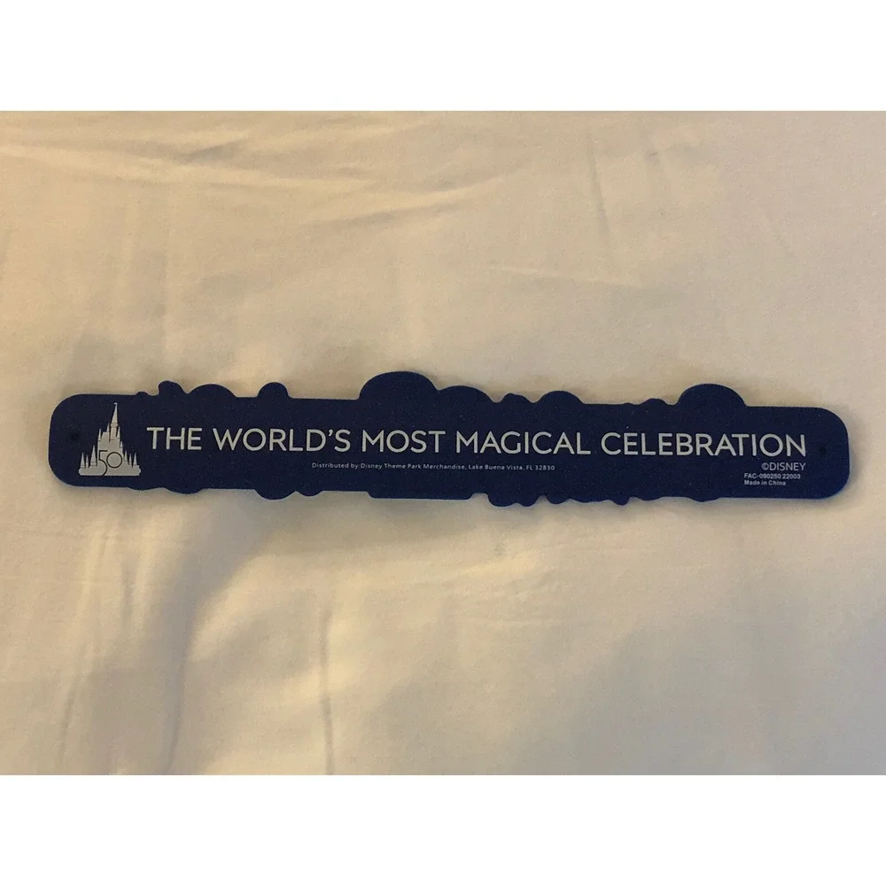 NEW 50th Anniversary Celebration Slap Bracelet‎ Mickey Walt Disney World Parks